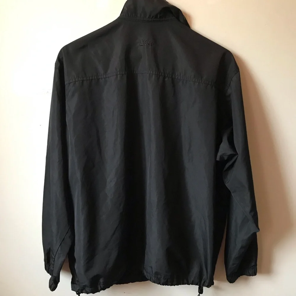 REI Lightweight Runners‎ Jacket Blk Blue Zipper